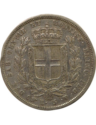 Sardaigne Charles-Albert Charles-Albert - 5 Lire Argent - 1834 P Turin 5 lire Argent 1834 T Turin