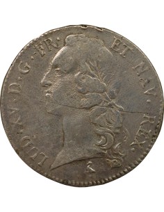 Louis XV au Bandeau 1 écu Argent 1769 A - Paris 2