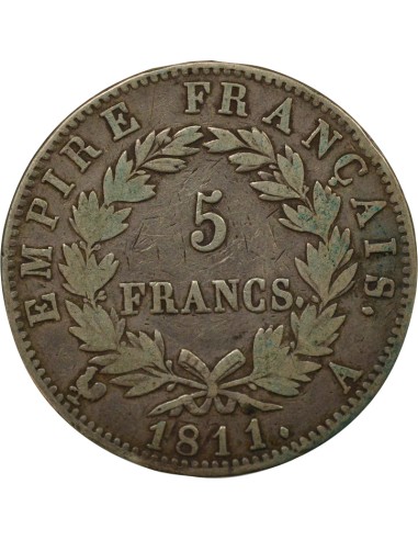 Roi d'Italie Empire 5 francs Argent 1811 A - Paris