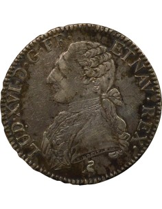 Louis XVI au Buste Habillé 1 écu Argent 1789 A - Paris 2