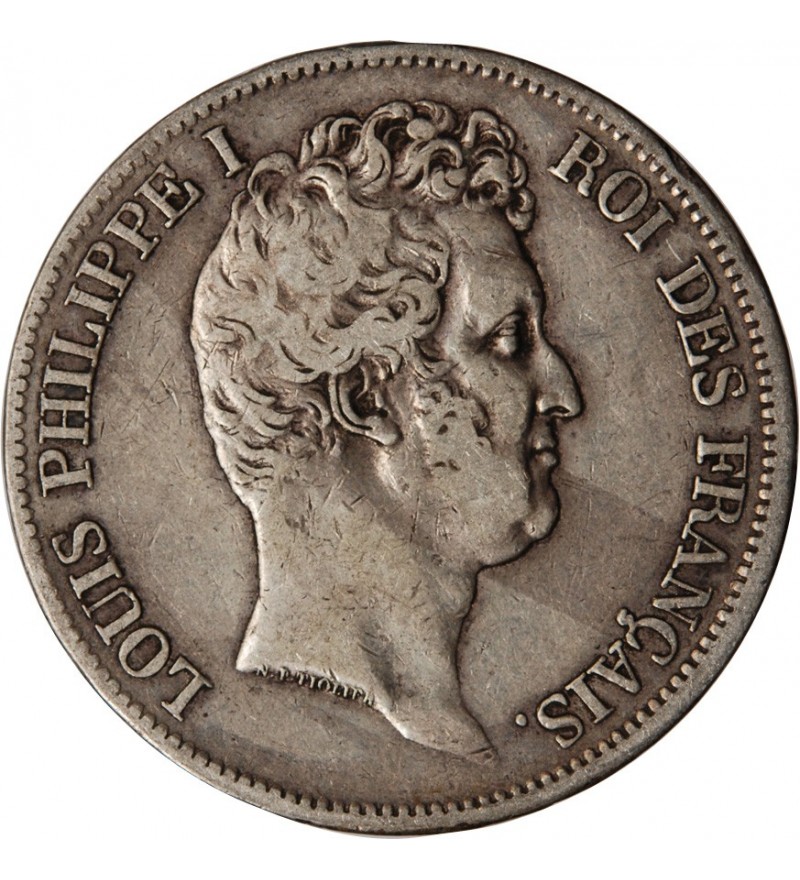 LOUIS PHILIPPE﻿ - 5 FRANCS ARGENT 1831 A PARIS "Type Tiolier, Tr creux"