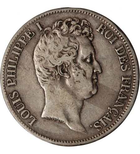 LOUIS PHILIPPE﻿ - 5 FRANCS ARGENT 1831 A PARIS "Type Tiolier, Tr creux"