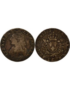 Louis XVI Au Buste Habillé 1 écu Argent 1789 L Bayonne