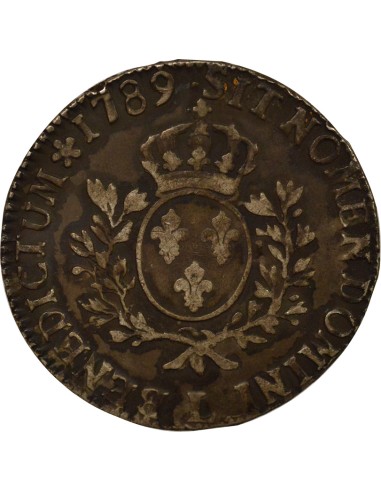 Louis XVI Au Buste Habillé 1 écu Argent 1789 L Bayonne