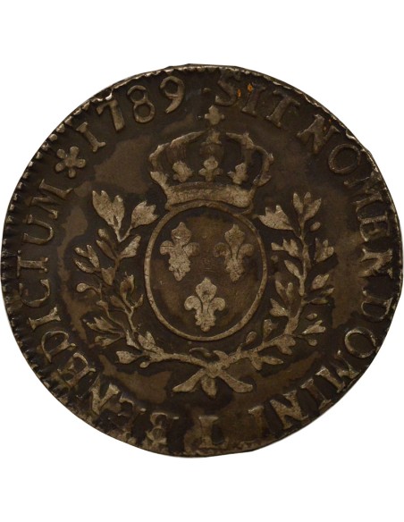 Louis XVI Au Buste Habillé 1 écu Argent 1789 L Bayonne