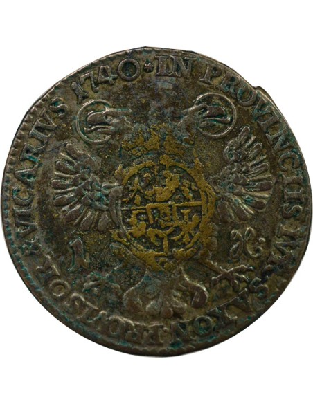 Etats Allemands (Saxe) Auguste III de Pologne Frédéric Auguste II - Groschen Argent - 1740 Dresde 1 groschen Argent 1740 C Dresd