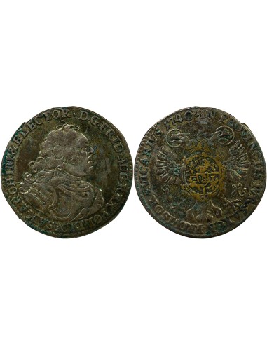 Etats Allemands (Saxe) Auguste III de Pologne Frédéric Auguste II - Groschen Argent - 1740 Dresde 1 groschen Argent 1740 C Dresd
