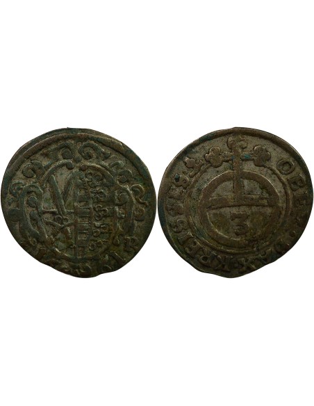 Etats Allemands (Saxe) Jean-Georges II de Saxe Jean Georges II - Dreier Argent - 1661 Dresde 3 pfennig Argent 1661 C Dresden (Sa