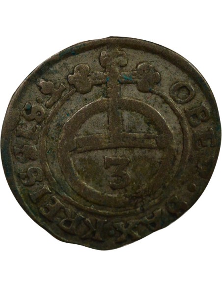 Etats Allemands (Saxe) Jean-Georges II de Saxe Jean Georges II - Dreier Argent - 1661 Dresde 3 pfennig Argent 1661 C Dresden (Sa