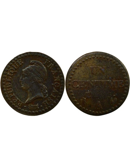 Dupré 1 centime Cuivre An 6 A - Paris