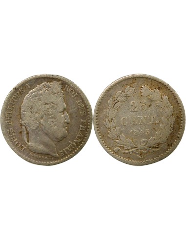 Louis-Philippe Ier Louis-Philippe I - 25 Centimes Argent - 1845 W Lille 25 centimes Argent 1845 W Lille