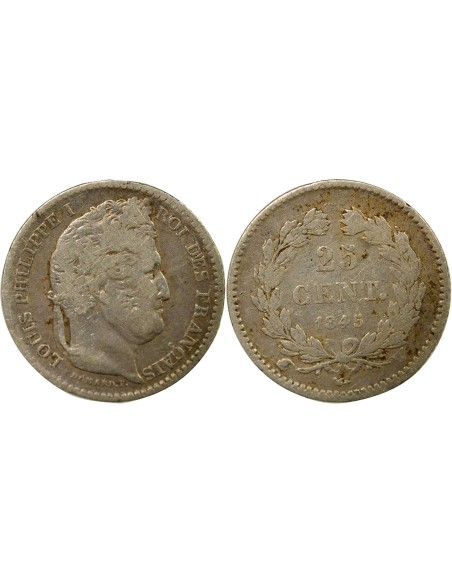 Louis-Philippe Ier Louis-Philippe I - 25 Centimes Argent - 1845 W Lille 25 centimes Argent 1845 W Lille