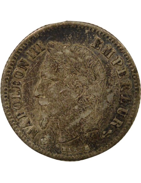 Napoléon III Petit Module 20 centimes Argent 1866 BB Strasbourg