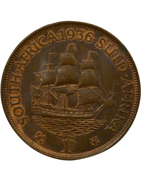 Empereur des Indes George V - Penny - 1936 Pretoria 1 penny Bronze 1936 SA Pretoria