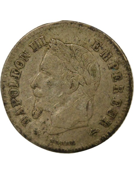 Napoléon III Petit Module 20 centimes Argent 1866 A - Paris