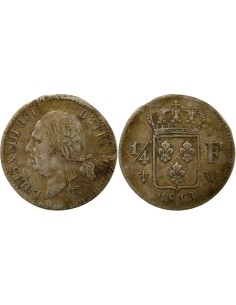 Louis XVIII Louis XVIII - 1/4 Franc Argent - 1819 W Lille 1/4 franc Argent 1819 W Lille