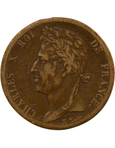 Charles X - 5 Centimes - 1828 A Paris 5 centimes Bronze 1828 A - Paris
