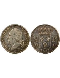 Louis XVIII Louis XVIII - 1/4 Franc Argent - 1817 A Paris 1/4 franc Argent 1817 A - Paris