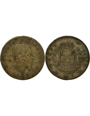 Italie Victor Emmanuel II Victor Emmanuel II - Lire Argent - 1863 M Milan 1 lira Argent 1863 M Milan