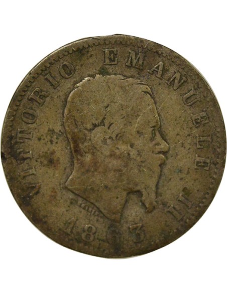 Italie Victor Emmanuel II Victor Emmanuel II - Lire Argent - 1863 M Milan 1 lira Argent 1863 M Milan