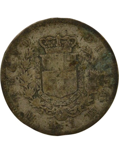 Italie Victor Emmanuel II Victor Emmanuel II - Lire Argent - 1863 M Milan 1 lira Argent 1863 M Milan