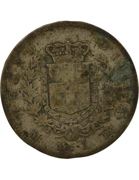 Italie Victor Emmanuel II Victor Emmanuel II - Lire Argent - 1863 M Milan 1 lira Argent 1863 M Milan