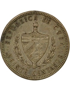 Cuba 20 Centavos Argent - 1915 Philadelphie 20 centavos Argent 1915 Philadelphie 2