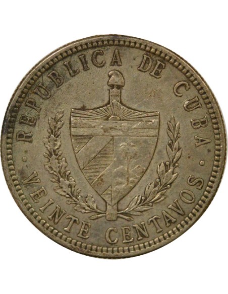 Cuba 20 Centavos Argent - 1915 Philadelphie 20 centavos Argent 1915 Philadelphie