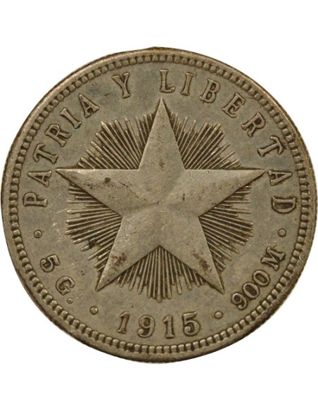 Cuba 20 Centavos Argent - 1915 Philadelphie 20 centavos Argent 1915 Philadelphie
