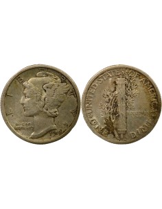 USA Mercury 1 dime Argent 1918 Philadelphie
