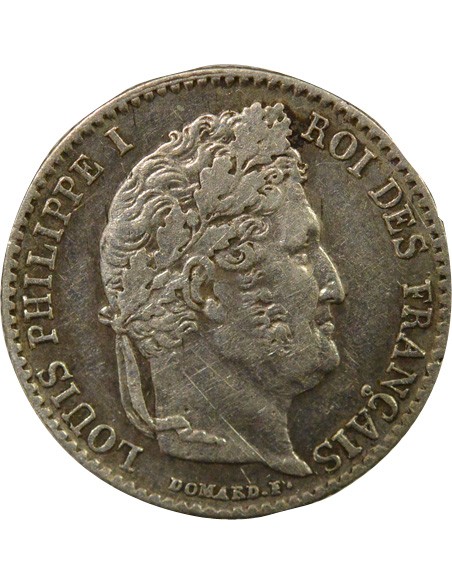 Louis-Philippe Ier Louis-Philippe I - 1/4 Franc Argent - 1837 W Lille 1/4 franc Argent 1837 W Lille