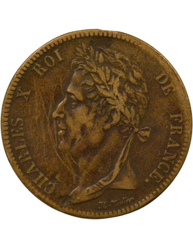 Charles X - 5 Centimes - 1828 A Paris 5 centimes Bronze 1828 A - Paris