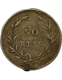 Portugal Pedro V de Portugal Pierre V - 50 Réis Argent - 1861 Lisbonne 50 reis Argent 1861 Lisbonne 2