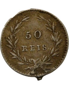 Portugal Pedro V de Portugal Pierre V - 50 Réis Argent - 1861 Lisbonne 50 reis Argent 1861 Lisbonne 2