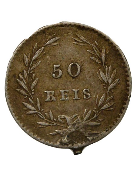 Portugal Pedro V de Portugal Pierre V - 50 Réis Argent - 1861 Lisbonne 50 reis Argent 1861 Lisbonne