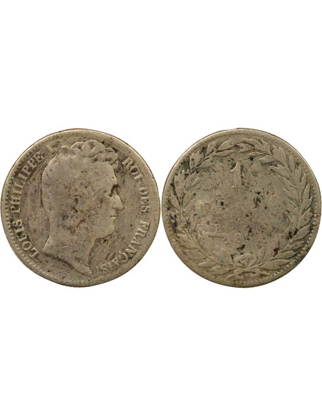 Louis-Philippe Ier Tête nue 1 franc Argent 1831 B Rouen