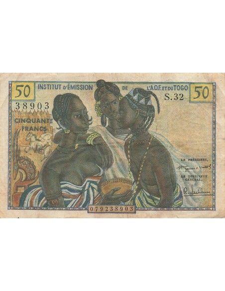 Togo 50 Francs - ND (1956) - P.45 50 francs 1956