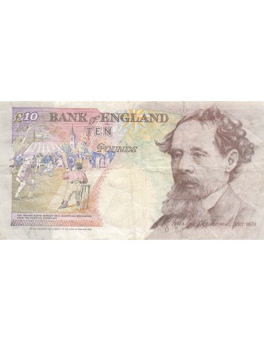 Reine d'Angleterre et du Commonwealth 10 Pounds - Dickens - ND (1992-93) - P.383 10 pounds 1992
