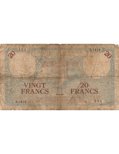 Maroc 20 Francs - 01-03-1945 - P.18b 20 francs 1945