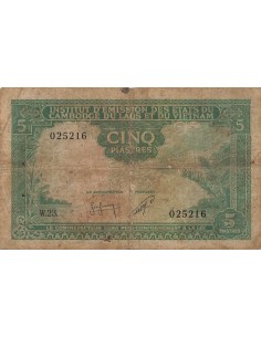 Cambodge 5 Piastres - ND (1953) - P.95 5 piastres 1953