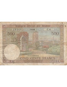 Maroc 500 Francs - 09-01-1950 - P.46 500 francs 1950
