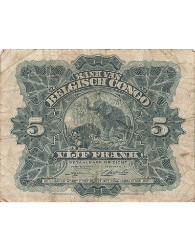 Congo Belge 5 Francs - 18-05-1949 - P.13B 5 francs 1949