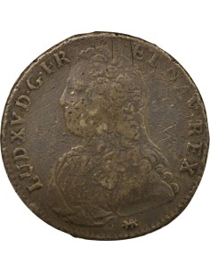 Louis XV Au Buste Habillé 1/2 écu Argent 1726 T Nantes 2