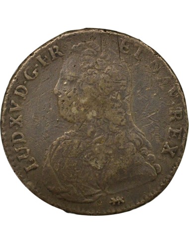 Louis XV Au Buste Habillé 1/2 écu Argent 1726 T Nantes