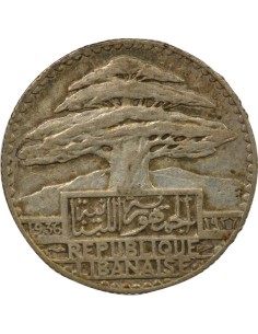 Liban 25 Piastres Argent - 1936 Paris 25 piastres Argent 1936 A Paris 2