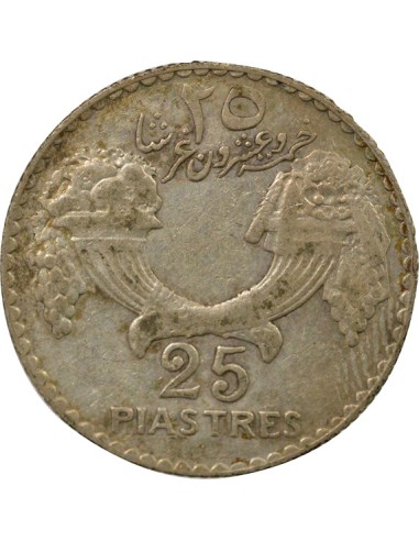 Liban 25 Piastres Argent - 1936 Paris 25 piastres Argent 1936 A Paris