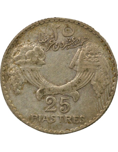 Liban 25 Piastres Argent - 1936 Paris 25 piastres Argent 1936 A Paris