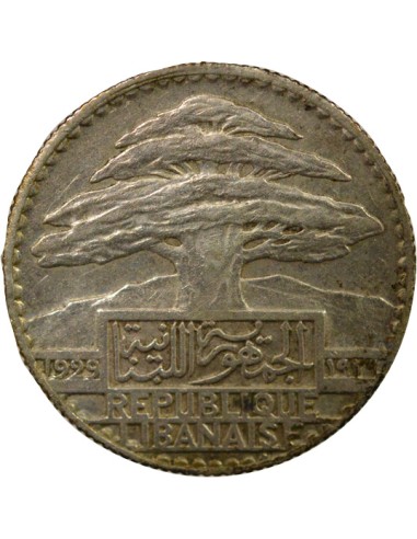 Liban 10 Piastres Argent - 1929 Paris 10 piastres Argent 1929 A Paris