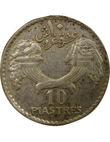 Liban 10 Piastres Argent - 1929 Paris 10 piastres Argent 1929 A Paris