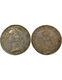 Louis XV au Bandeau 1 écu Argent 1767 Pau